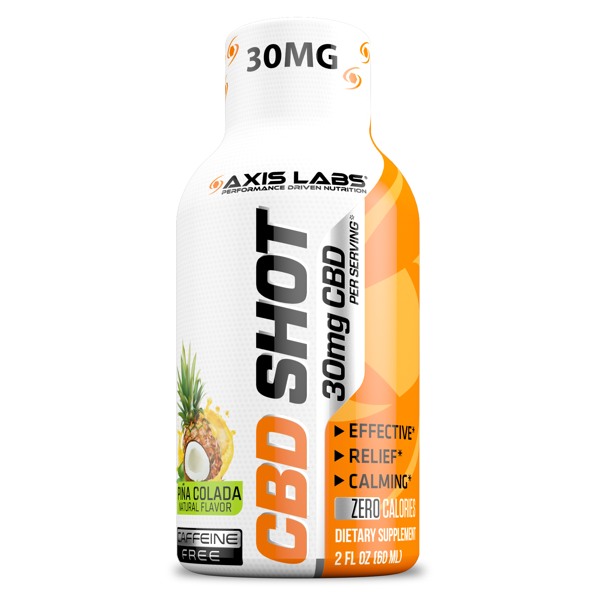 Axis Labs Cbd Cbd Shot Piña Colada 30mg Leafly 